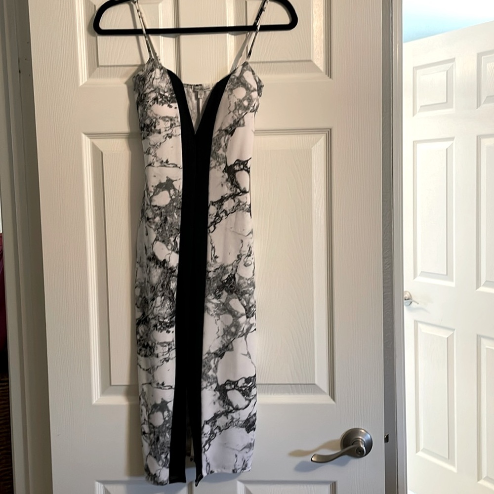 Marble Print Pencil Dress